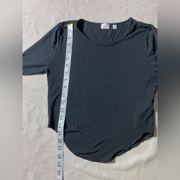 Aritzia Wilfred Potion Rounded Baseball Hem Cropped Jersey Longsleeve Top - Picture 8 of 10